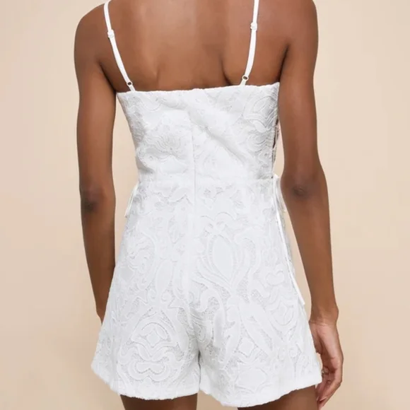 Lulu's White Lace Jumpsuit - Picture 2 of 5